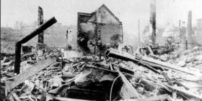Im 2. Weltkrieg zerbombte Stadt Nordhausen